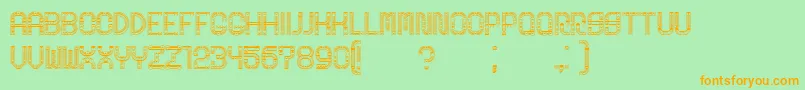 Linerine Font – Orange Fonts on Green Background