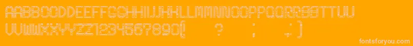 Linerine Font – Pink Fonts on Orange Background