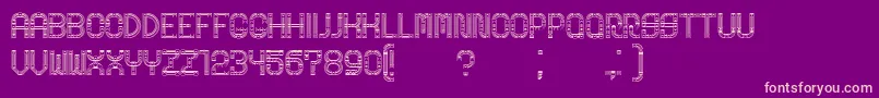 Linerine Font – Pink Fonts on Purple Background