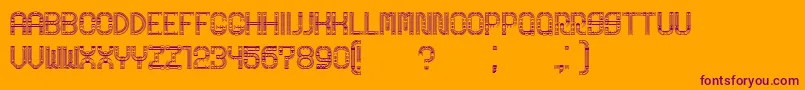 Linerine Font – Purple Fonts on Orange Background