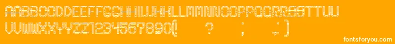 Linerine Font – White Fonts on Orange Background