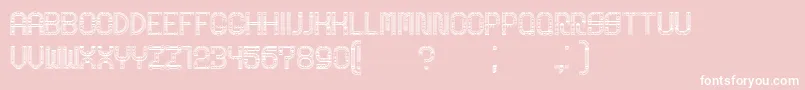 Linerine-Schriftart – Weiße Schriften auf rosa Hintergrund