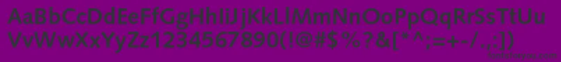 SyntaxltstdBold-Schriftart – Schwarze Schriften auf violettem Hintergrund
