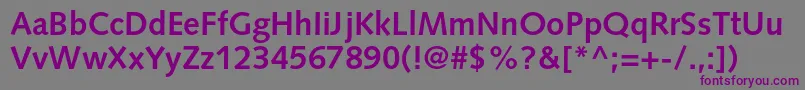 SyntaxltstdBold Font – Purple Fonts on Gray Background
