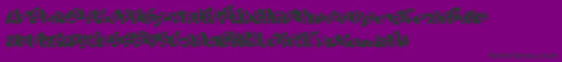 Więcej informacji o czcionce Luckyscratcher Czcionka Luckyscratcher – czarne czcionki na fioletowym tle