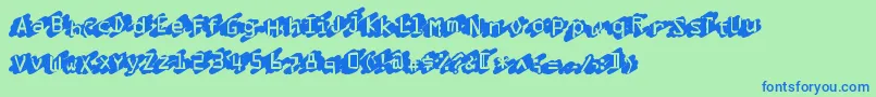 Luckyscratcher Font – Blue Fonts on Green Background