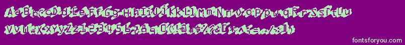 Luckyscratcher Font – Green Fonts on Purple Background