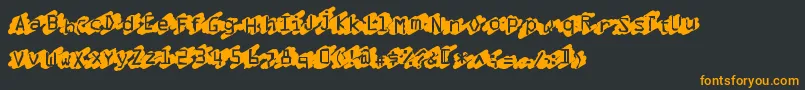 Luckyscratcher Font – Orange Fonts on Black Background