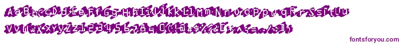 Luckyscratcher-Schriftart – Violette Schriften auf weißem Hintergrund