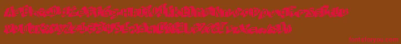 Luckyscratcher Font – Red Fonts on Brown Background