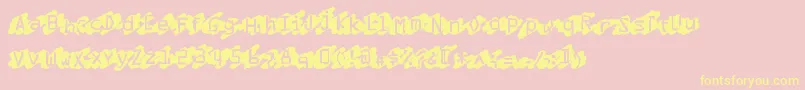 Luckyscratcher Font – Yellow Fonts on Pink Background