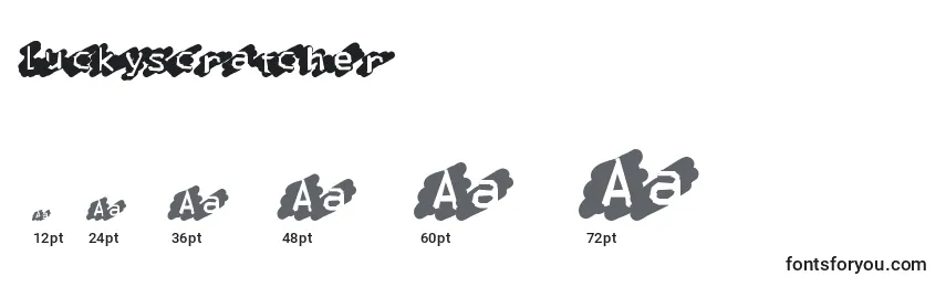 Luckyscratcher Font Sizes