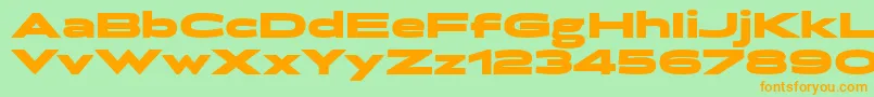 BrillerBlack Font – Orange Fonts on Green Background