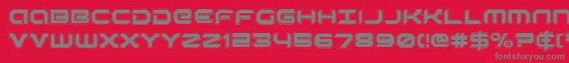 RobotaurAcademy-Schriftart – Graue Schriften auf rotem Hintergrund