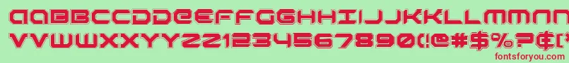 RobotaurAcademy Font – Red Fonts on Green Background