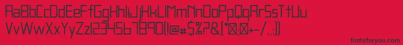 BlankRegular Font – Black Fonts on Red Background