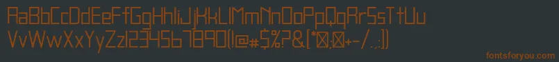 Шрифт BlankRegular – коричневые шрифты на чёрном фоне