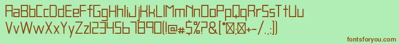 Шрифт BlankRegular – коричневые шрифты на зелёном фоне