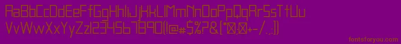 BlankRegular Font – Brown Fonts on Purple Background