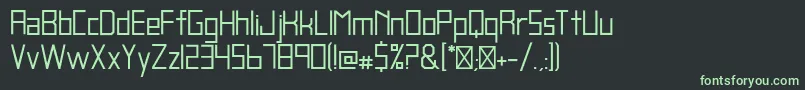 Police BlankRegular – polices vertes sur fond noir