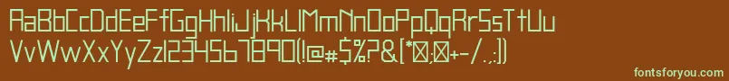 BlankRegular Font – Green Fonts on Brown Background