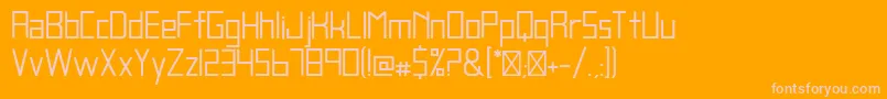 フォントBlankRegular – オレンジの背景にピンクのフォント