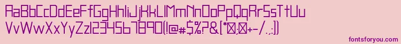 BlankRegular Font – Purple Fonts on Pink Background