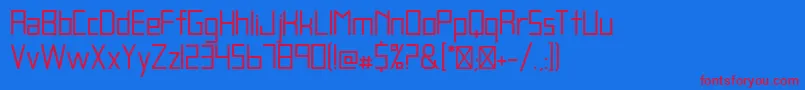 BlankRegular Font – Red Fonts on Blue Background