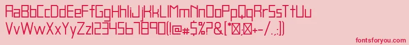 BlankRegular Font – Red Fonts on Pink Background