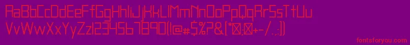 BlankRegular Font – Red Fonts on Purple Background