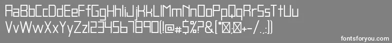 BlankRegular Font – White Fonts on Gray Background
