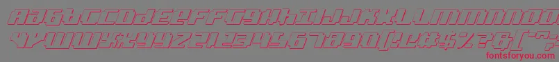 Badrobot3Di Font – Red Fonts on Gray Background