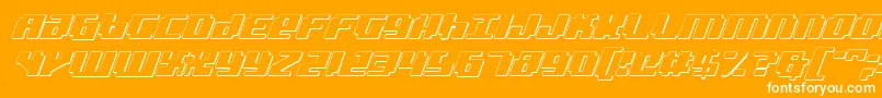 Badrobot3Di Font – White Fonts on Orange Background