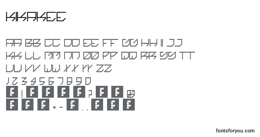A fonte Kikakee – alfabeto, números, caracteres especiais