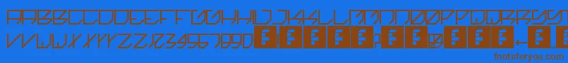 Kikakee Font – Brown Fonts on Blue Background