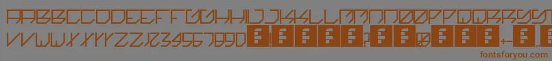 Kikakee Font – Brown Fonts on Gray Background