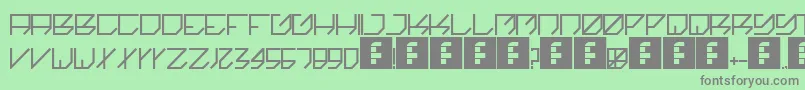 Kikakee Font – Gray Fonts on Green Background