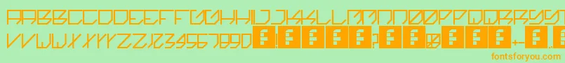 Kikakee Font – Orange Fonts on Green Background