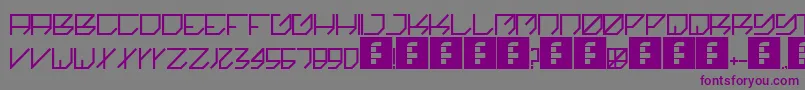 Kikakee Font – Purple Fonts on Gray Background
