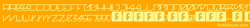 Kikakee Font – Yellow Fonts on Orange Background
