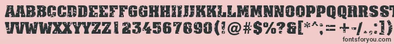 Шрифт AAssuantitulstrdstBold – чёрные шрифты на розовом фоне