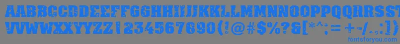 フォントAAssuantitulstrdstBold – 灰色の背景に青い文字