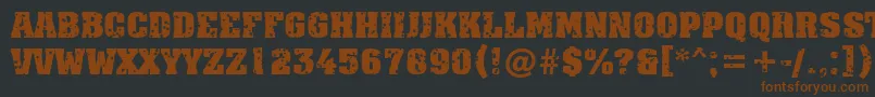 AAssuantitulstrdstBold Font – Brown Fonts on Black Background