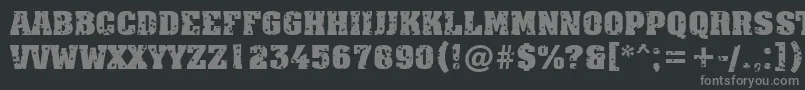 フォントAAssuantitulstrdstBold – 黒い背景に灰色の文字