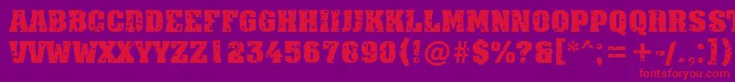 AAssuantitulstrdstBold Font – Red Fonts on Purple Background