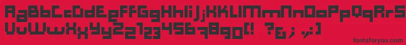 ComputerAidDker Font – Black Fonts on Red Background