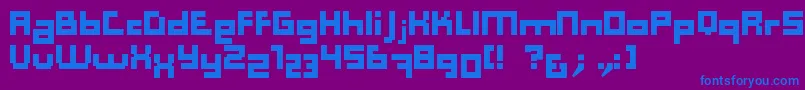 ComputerAidDker Font – Blue Fonts on Purple Background