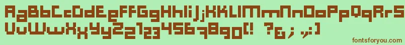 ComputerAidDker Font – Brown Fonts on Green Background