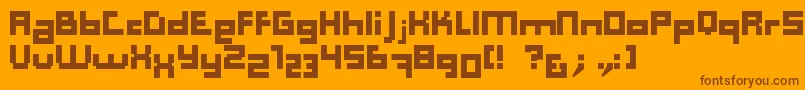 ComputerAidDker Font – Brown Fonts on Orange Background