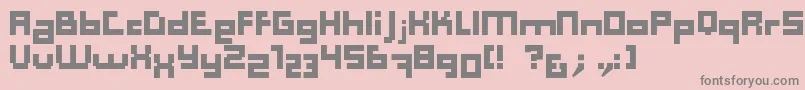 ComputerAidDker Font – Gray Fonts on Pink Background